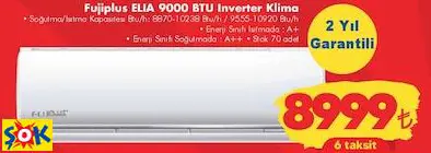FUJİPLUS ELIA 9000 BTU INVERTER KLİMA FUJİPLUS ELIA 9000 BTU INVERTER KLİMA